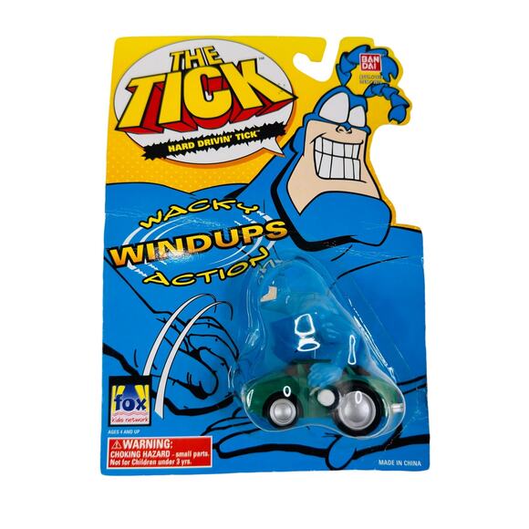 5 for $25| VTG 1995 Bandai The Tick Wacky Windup Action Hard Drivin' Tick  New - Picture 1 of 4